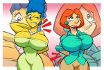big_breasts breasts chadrocco family_guy lois_griffin marge_simpson marge_vs_lois sad the_simpsons wide_hips yellow_skin