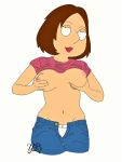  breasts family_guy holding_breasts meg_griffin nipples no_bra 