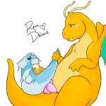 dragonite dratini pokemon revadiehard white_background