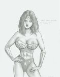  breasts dc_comics fred_sadek horny kissylips monochrome nipples wonder_woman 