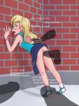 ahegao blonde_hair bottomless disembodied_penis lego_friends:_girls_on_a_mission partially_clothed stephanie_(lego_friends) tagme