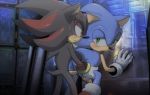  2boys anal animated animated_gif blush cute furry gif green_eyes lowres male_focus multiple_boys open_mouth red_eyes sex shadow_the_hedgehog sonic sonic_the_hedgehog sweat uncensored yaoi 