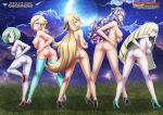  5girls aether_foundation anthro ass bbmbbf blonde blush breast_grab breasts camilla_(fire_emblem) crossover crown cynthia cynthia_(pokemon) earrings female female_human female_only female_pokemon fire_emblem fire_emblem_if gardevoir green_hair groping hair_ornament high_heels jewelry light-skinned_female long_blonde_hair long_hair looking_at_viewer looking_back lusamine lusamine_(pokemon) mario_(series) multiple_girls naked_heels night nintendo nipples nude open_mouth palcomix pale_skin pietro&#039;s_secret_club pokemon pokemon_(game) pokemon_character pokemon_diamond_pearl_&amp;_platinum pokemon_species pokemon_sun_&amp;_moon pokepornlive pose princess_rosalina purple_hair pussy red_eyes rosalina royalty shirona shoes smile standing standing_on_one_leg star_earrings stockings super_mario_bros. white_skin 