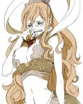 1boy 1girl between_breasts big_breasts breasts cleavage fishman_island giantess huge_breasts larger_female male marshmallow_hell mermaid midriff miniboy mochikobi monkey_d._luffy monster_girl one_piece princess shirahoshi size_difference smaller_male tears