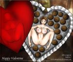amourvorer big_breasts breasts chocolate_box jill_valentine nipples nude resident_evil valentine&#039;s_day