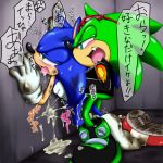  anal anal_penetration blush cum cute from_behind furry gay hedgehog male messy mobian penetration penis rape scourge_the_hedgehog sega sex shoppaaaa sonic_(series) sonic_team sonic_the_hedgehog text translation_request yaoi 