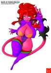 2013 animal_ears anthro beauty_mark big_breasts bomb breasts cat cleavage erect_nipples feline female green_eyes hair huge_breasts long_hair looking_at_viewer nipples red_hair smile tail witchking00