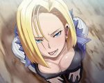  android_18 breasts female long_hair 