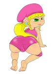  ass blonde_hair bluelimelight dixie_kong donkey_kong_(series) donkey_kong_country green_eyes humanized 