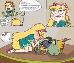 1boy 1girl blonde_hair blue_eyes cum_in_mouth cum_on_face disney fellatio horns ludo_avarius penis penis_in_mouth star_butterfly star_vs_the_forces_of_evil sunnie_(artist)