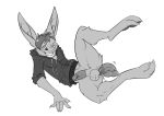 anal dildo dragondrawer erection furry gay greyscale jacket lagomorph male monochrome penetration penis rabbit sex_toy solo sweater testicles toy tucker_(character)