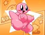 1girl blush breasts female genderswap happy kirbi kirby kirby_(series) looking_at_viewer nintendo nipples nude open_mouth pose pussy rule_63 sexy_pose thewill