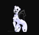 1girl 4inkuniverse anthro anthro_only bear bear_(game) bear_alpha bear_girl furry furry_only horror_(theme) ito_(bear) junji_ito medium_breasts monochrome nude_female pussy roblox roblox_game sharp_teeth signature tagme tongue_out twitter_username ursid ursine white_body white_fur