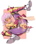 .hack .hack// .hack//games 1girl anal anal_beads armor bandai black_rose_(.hack//) blush cyber_connect_2 dark_skin dildo fat_mons half-closed_eyes kunisaki_rena leg_grab leg_lift naughty_face pantyhose pink_hair pussy pussy_juice red_eyes silver_hair solo spread_legs tongue tongue_out torn_clothes torn_pantyhose torogao uncensored utilizator vaginal vibrator