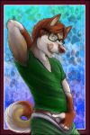  armpits fully_clothed furry glasses male no_sex solo 