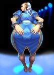  absurd_res ass bent_over big_breasts bracelet breasts brown_eyes brown_hair bun_cover capcom china_dress chinese_clothes chun-li cosine double_bun earrings high_res hips huge_ass huge_breasts jewelry muscle pantyhose pussy spread_pussy_under_clothes street_fighter thick_thighs thighs wide_hips 