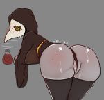  1girl 1girl ass big_ass blush embarrassed leotard looking_at_another plaguemom_margaret pussy revealing_clothes vetis 