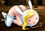  adventure_time blonde_hair bondage fionna_the_human hair solo tongue tongue_out 