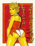  ass lisa_simpson panties the_simpsons yellow_skin 
