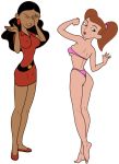 2_girls ass bikini disney female female_only gagala joss_possible kim_possible monique multiple_girls teen white_background