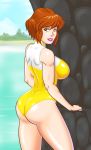  1girl april_o&#039;neil ass breasts female female_only short_hair solo swimsuit teenage_mutant_ninja_turtles 