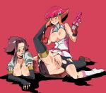  2girls akiza_izinski bad_id big_breasts bike_shorts boots breasts breasts_outside brown_eyes brown_hair clenched_teeth crossover dildo elbow_gloves fingerless_gloves gloves grin hair hair_ornament high_res highres hukuisan izayoi_aki jewelry kouzuki_anna large_breasts multicolored_hair multiple_girls necklace nipples no_panties open_clothes open_mouth open_shirt orange_hair pink_hair pussy pussy_juice rabbit_vibrator red_hair sex shirt shoes short_hair skirt skirt_lift smile teeth thighhighs torn_bike_shorts torn_clothes tribadism two-tone_hair uncensored vibrator yellow_eyes yu-gi-oh! yu-gi-oh!_5d&#039;s yu-gi-oh!_zexal yuri yuu-gi-ou yuu-gi-ou_5d&#039;s yuu-gi-ou_zexal 