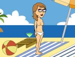  beach erika_(goanimate) goanimate looking_at_viewer panties topless 