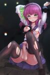 angel_beats! anus ass balls big_penis black_legwear black_thighhighs blush breasts crying crying_with_eyes_open dark_room dickgirl embarrassed embarrassed_nude_exposure embarrassed_nude_futa embarrassing erect erect_penis erection futa futa_only futa_sans_pussy futanari green_bow green_eyes intersex nakamura_yuri penis penis_out penis_under_skirt purple_hair restrained sex_slave spread_legs sweat testicle torn_clothes transgender yuri_(angel_beats!) yuri_nakamura