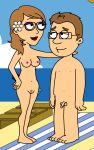  beach eric_(goanimate) erika_(goanimate) goanimate nude_couple public_nudity vyond 