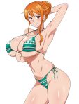  1girl 1girl 1girl big_breasts breasts brown_eyes female_focus female_only kagemusha mature mature_female nami one_piece orange_hair solo_female solo_focus tagme 