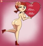  1girl 1girl ckdrawstuff cute looking_at_viewer nude total_drama_island valentine valentine&#039;s_day zoey_(tdi) 