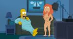  before_sex big_breasts cheating_wife crossover erect_nipples family_guy gp375 hands_on_hips homer_simpson lois_griffin nude shaved_pussy tempting the_simpsons thighs 