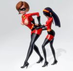  ass bodysuit boots breasts gloves helen_parr mask nipples the_incredibles thighs violet_parr 