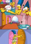 8muses after_sex big_breasts blush breasts comic cum cum_pool cumpool drunk embarrassed glory_hole gloryhole homer_simpson huge_breasts kogeikun marge_simpson nipples nipples_visible_through_clothing nude nude_female running the_simpsons valentine_hole_(simpsons_comic) yellow_skin