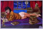  1girl ass bottomless female glasses looking_at_viewer lying no_panties partially_clothed scooby-doo thighs velma_dinkley 