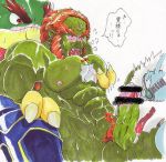  bara bowser ganondorf green_skin group_sex licking male male_focus mario_(series) monster muscle nintendo penis pixiv_thumbnail resized sex star_fox super_mario_bros. super_smash_bros. the_legend_of_zelda threesome wolf_o&#039;donnell wolf_o'donnell yaoi 