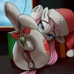  1girl anus ass blue_eyes coinpo cutie_mark earth_pony female friendship_is_magic looking_at_viewer mistletoe my_little_pony nude nurse_redheart nurse_redheart_(mlp) pony pussy tail 