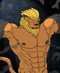  1boy anthro goo leomon lion male male_only muscle no_humans slime solo tentacle 