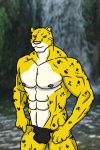  leopard male no_sex partially_clothed solo 