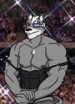  male no_sex partially_clothed solo torn_clothing wifebeater wolf wolf_o&#039;donnell 