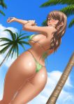  ass beach bikini ecchi female hentai long_hair oil sideboob 