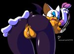  aliasing anus bat big_anus blue_eyes breasts female female_only heart_pupils is is_(artist) partially_clothed plump_labia pussy rouge_the_bat sega solo sonic sonic_(series) undressing wings 