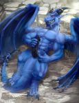 blue_dragon_(creature) dragon dragonerax jerking_off male original penis precum solo todex