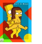 age_difference bart_simpson big_breasts breasts from_behind lilliputian maya_(simpsons) pussy sex standing_sex the_simpsons vaginal yellow_skin