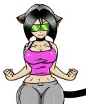 1girl animated ass big_breasts bouncing_breasts breasts cat_girl catgirl dancing female gif gmeen lili_(gmeen) loop nekomimi solo wide_hips