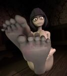  creepy_susie feet goth looking_at_viewer nude painted_nails painted_toenails pale_skin the_oblongs 