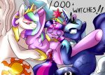  anus cutie_mark equine female feral friendship_is_magic group horn horse my_little_pony open_mouth pony princess_celestia princess_luna pussy saurian_(artist) sibling sisters twilight_sparkle_(mlp) winged_unicorn wings 