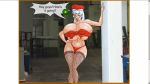  big_breasts blue_eyes breasts christmas gigantic_breasts hair mrs._claus stockings white_hair 