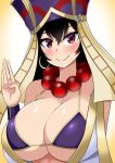 1girl anime cleavage cute deviantart fate/grand_order fate_(series) huge_breasts looking_at_viewer smile theonlyshoe waving_at_viewer xuanzang_(fate)