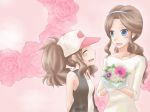  age_difference blue_eyes brown_hair flower hair mother_(pokemon) mother_and_daughter mother_bw_(pokemon) pokemom pokemon pokemon_(game) pokemon_bw touko_(pokemon) 